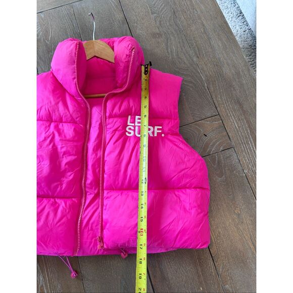 Le Surf Pink Puffer Vest Size Small - Picture 8 of 8
